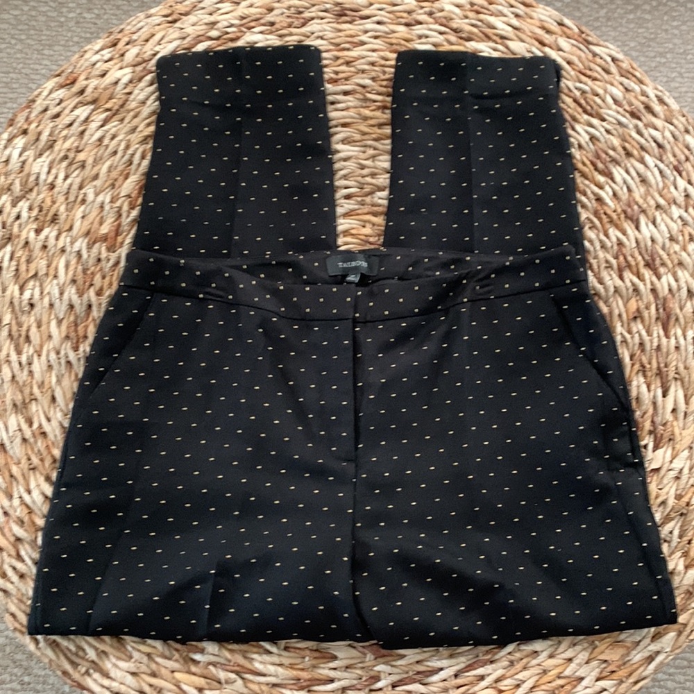 Talbots Gold Polka Dot Ankle Pant sz16 NWT - Picture 5 of 15